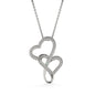 Favorite Person Ever Message - Double Hearts Necklace - Birthday Gift For Best Friend - DNA Trends