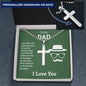Greatest Dad Personalized Engraving On Back Cross Necklace - DNA Trends