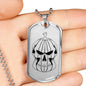 Pumpkin Skull Halloween Luxury Military Style Necklace- Personalized Engraving - DNA Trends