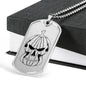 Pumpkin Skull Halloween Luxury Military Style Necklace- Personalized Engraving - DNA Trends