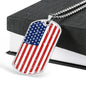 4th of July, American Flag Necklace, American Flag Pendant, Patriotic Gift,- US Flag Necklace , Custom Engraving At The Back - DNA Trends