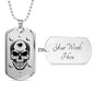 Gothic Headshot Skull with Bats Halloween Costume - Personalized Engraving - DNA Trends