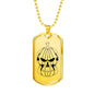 Pumpkin Skull Halloween Luxury Military Style Necklace- Personalized Engraving - DNA Trends