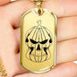 Pumpkin Skull Halloween Luxury Military Style Necklace- Personalized Engraving - DNA Trends