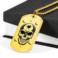 Gothic Headshot Skull with Bats Halloween Costume - Personalized Engraving - DNA Trends