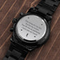 The song on my lips, You’re my crown - Message To Husband Engraved Customized Chronograph Watch - DNA Trends