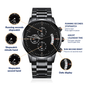 Thank you for being my husband 5th Anniversary! Engraved Chronograph Wrist Watch For Husband - DNA Trends