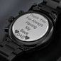 Gift For Dad (Thank You For Always Being There) Engraved Design Watch - DNA Trends