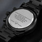 Personalised Thanksgiving Gift For Husband- Having A Husband Who Believes In Me Engraved Chronograph Watch - DNA Trends