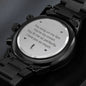 The song on my lips, You’re my crown - Message To Husband Engraved Customized Chronograph Watch - DNA Trends
