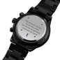 The song on my lips, You’re my crown - Message To Husband Engraved Customized Chronograph Watch - DNA Trends
