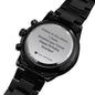Greatest Guy I Know - Personalized Birthday Gift To Grandpa - Black Chronograph Engraved Watch - DNA Trends