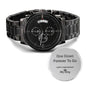 One Down, Forever To Go- 1st Wedding Anniversary Engraved Watch - Gift To Husband - DNA Trends