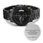 Personalised Thanksgiving Gift For Husband- Having A Husband Who Believes In Me Engraved Chronograph Watch - DNA Trends