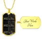 Best Dad Ever Military Style Dog Tag Father's Day Necklace - DNA Trends