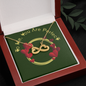 Valentines Day: You Are Perfect Message Card- Infinity Heart Jewelry Necklace - Gift To Her