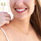 Mother's Day Gift To Daughter:14k Yellow Gold Hearts Necklace - You Are A Great Mom Message Card