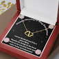 Mother's Day Gift To Daughter:14k Yellow Gold Hearts Necklace - You Are A Great Mom Message Card