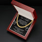 Birthday Gift To Husband, Personalised To My Life Partner Message Cuban Link Chain - DNA Trends