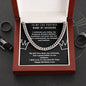 Birthday Gift To Husband, Personalised To My Life Partner Message Cuban Link Chain - DNA Trends