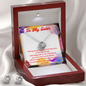 Mother's Day Gift To Big Sister: Love Knot Earring & Necklace Set- My Sister , My Second Mother Message Card