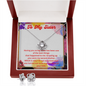 Mother's Day Gift To Big Sister: Love Knot Earring & Necklace Set- My Sister , My Second Mother Message Card