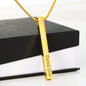 Personalized Gift For Mom: Vertical Stick Necklace - You Are The Best Message Card