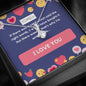 If there was a card which said the right words - Custom Message Card -White Gold Alluring Beauty Necklace - DNA Trends