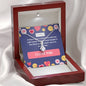 If there was a card which said the right words - Custom Message Card -White Gold Alluring Beauty Necklace - DNA Trends