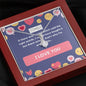If there was a card which said the right words - Custom Message Card -White Gold Alluring Beauty Necklace - DNA Trends