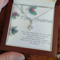 Christmas Gift To Daughter; ALLURING BEAUTY necklace - You Keep Bringing Us Joy Message Card