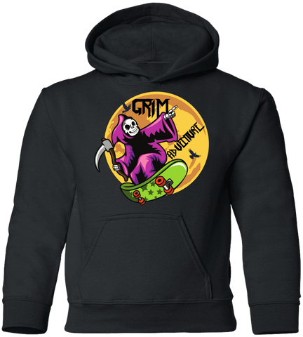Image of Grim Adventure Halloween Costume Youth Pullover Hoodie - DNA Trends
