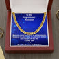 Gift To My Programmer Husband: Cuban Link Chain Necklace, May The Source Be With You Message Card