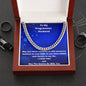 Gift To My Programmer Husband: Cuban Link Chain Necklace, May The Source Be With You Message Card