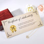Christmas Gift To Wife: 10K Solid Yellow Gold Hearts - Your Love Is The Sweetest Gift Message Card
