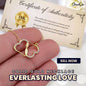 Christmas Gift To Wife: 10K Solid Yellow Gold Hearts - Your Love Is The Sweetest Gift Message Card