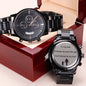 Watch Gift To My Dad: I'll Always Be Your Little Girl, You'll Always Be My Hero Engraved Black Watch