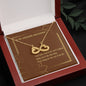 Valentines Day Gift To Girlfriend: Infinity Love Necklace -Loving You is The Only Thing... Message Card