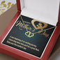 First Mother's Day Gift: 10K Solid Yellow Gold Hearts Necklace - A New Beginning Message Card