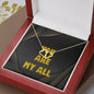 Valentines Day: 10K Solid Yellow Gold hearts - You Are My All Simple Message Card
