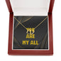 Valentines Day: 10K Solid Yellow Gold hearts - You Are My All Simple Message Card