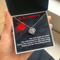 Valentines Day : You still make me smile, Love Knot Necklace- Gift For Her