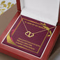 Personalized Valentines Day Gift for Her: Gold Hearts Necklace - I Choose You Always Message Card