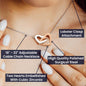 Gift To Mom: Two Hearts Zirconia Necklace- Home is Wherever You Are Mothers Day Message Card