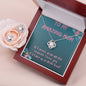 To My Amazing Mom: Love Knot Zirconia Necklace- Mothers Day Message Card