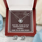 Daughter to Mom: Knot Earring and Necklace Set - Personalized Mother's Day Message Card, You Shaped My Life Mom