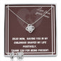 Daughter to Mom: Knot Earring and Necklace Set - Personalized Mother's Day Message Card, You Shaped My Life Mom