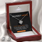 Gift From Son to Mom: Love Knot Earrings and Necklace Set, Mother's Day Jewelry Message Card , To My First Love , Son To Mom Gifts