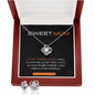 Gift From Son to Mom: Love Knot Earrings and Necklace Set, Mother's Day Jewelry Message Card , To My First Love , Son To Mom Gifts