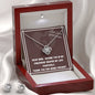Daughter to Mom: Knot Earring and Necklace Set - Personalized Mother's Day Message Card, You Shaped My Life Mom